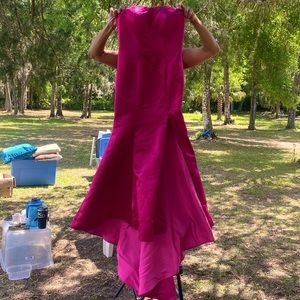Hot Pink Prom Wedding Party Dress Gown